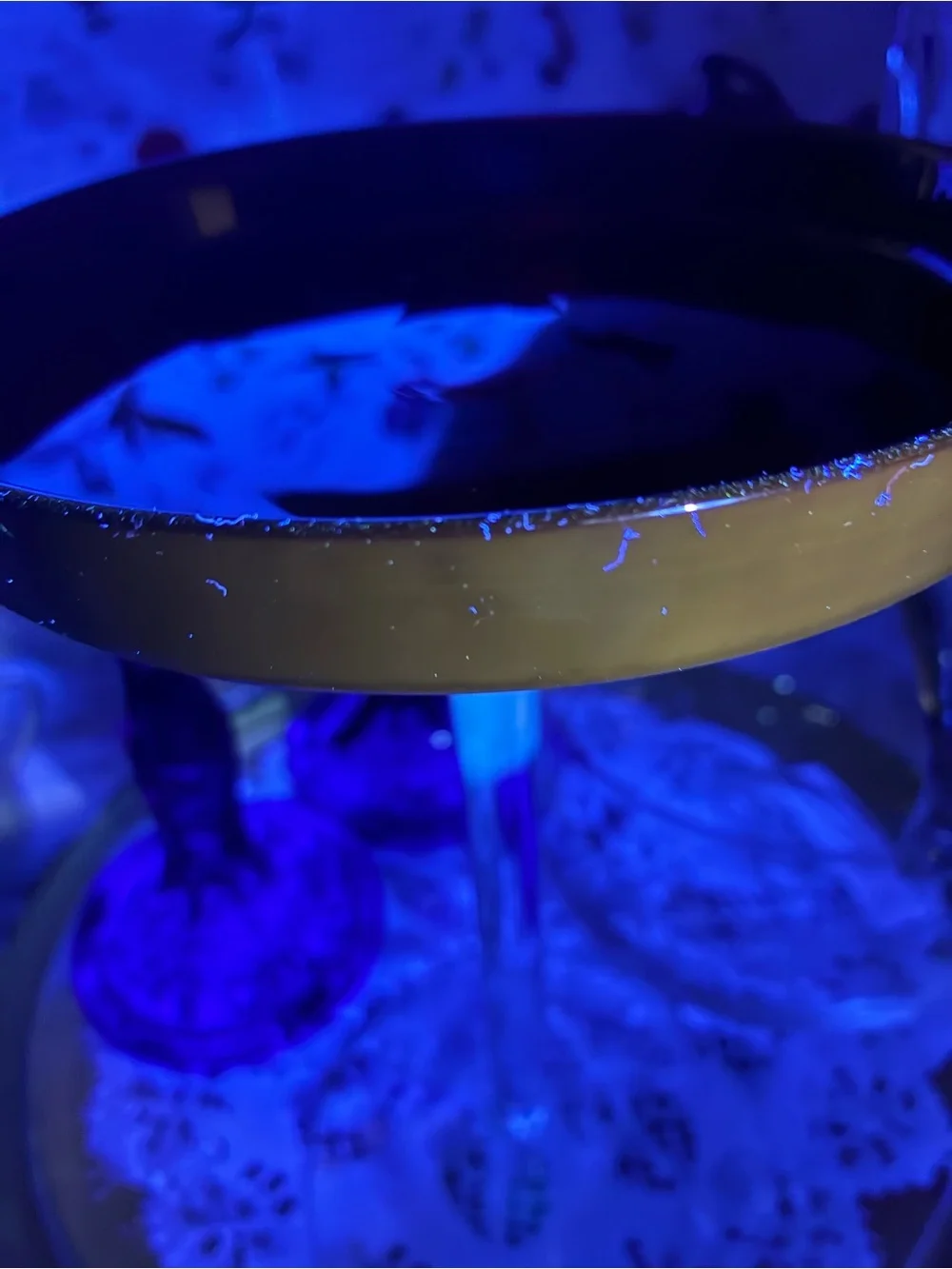 IKEA Glass Cake Dome with Deep Red Base